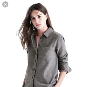 Madewell Flannel Shrunken Ex-Boyfriend Shirt